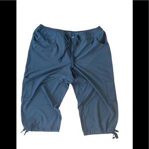 STYLE & CO sport NYLON CARGO CROP CAPRIS PANTS BLACK WOMANS 2X EXCELLENT
